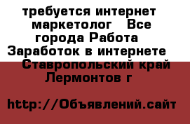 требуется интернет- маркетолог - Все города Работа » Заработок в интернете   . Ставропольский край,Лермонтов г.